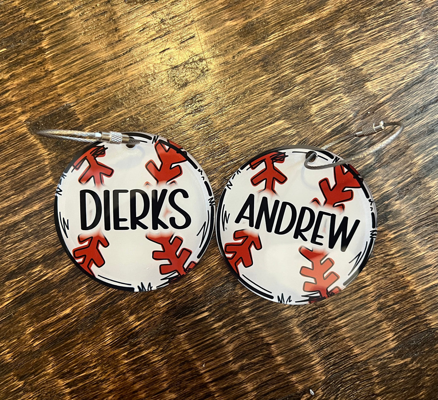 Baseball bag tag