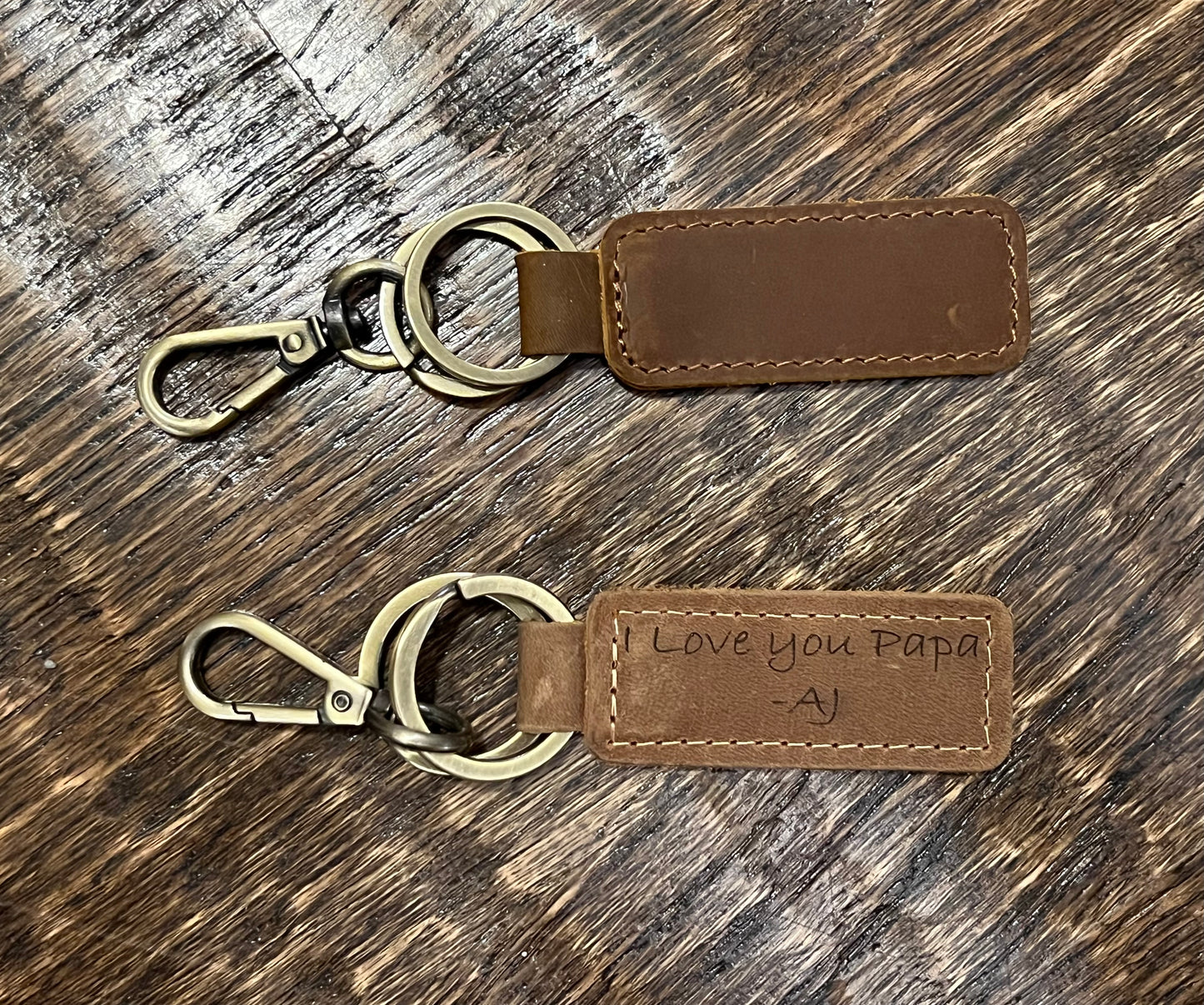 Personalized engraved keychain