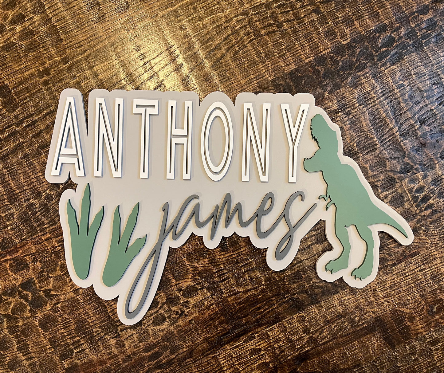 Large Wood Name Sign