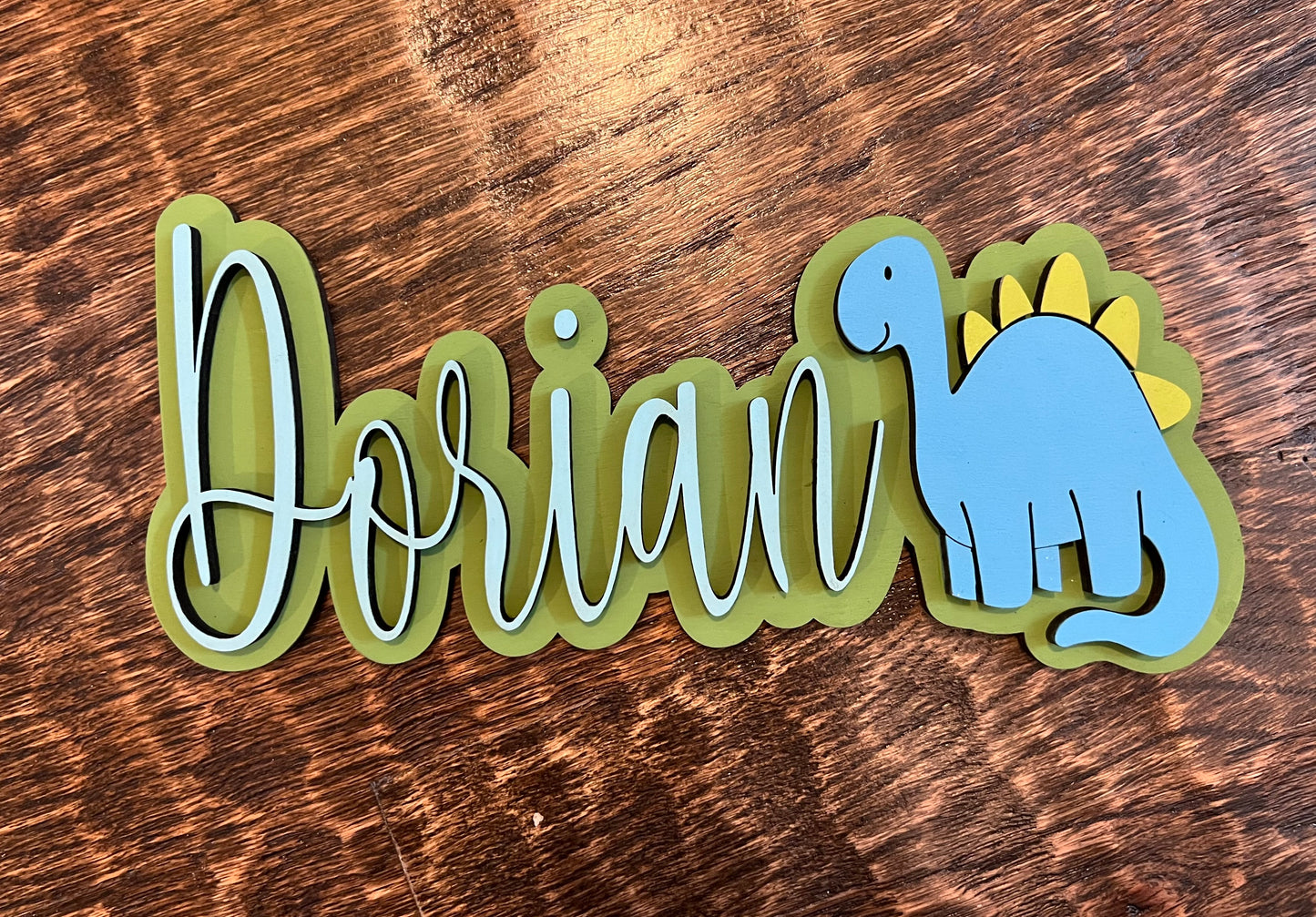 Large Wood Name Sign