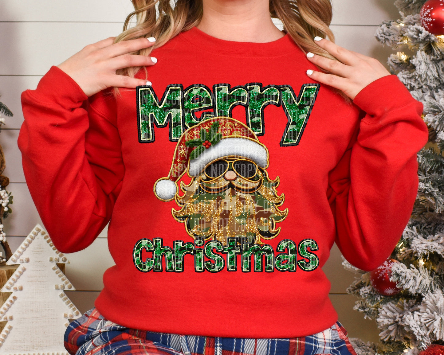 Camo Merry Christmas Santa
