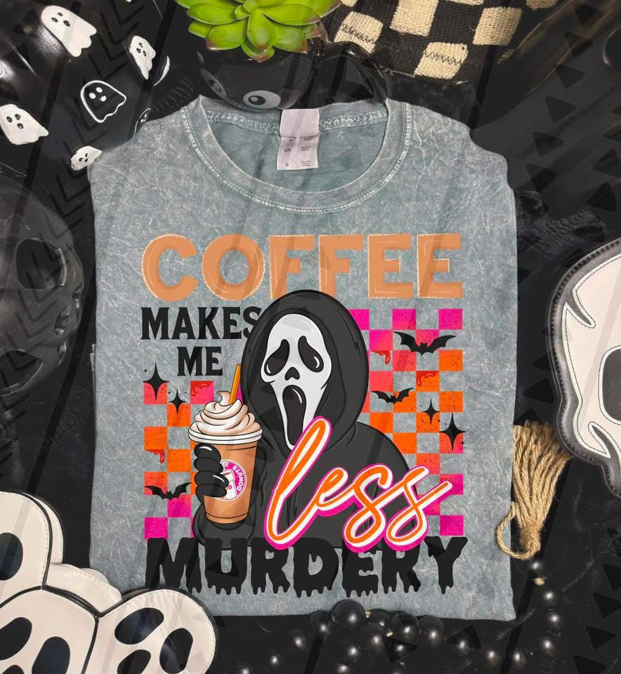 Coffee make me less murdery-Scream Orange