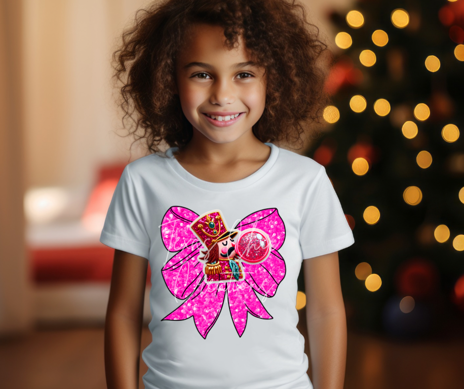 Pink Bow Nutcracker-Toddler/Youth