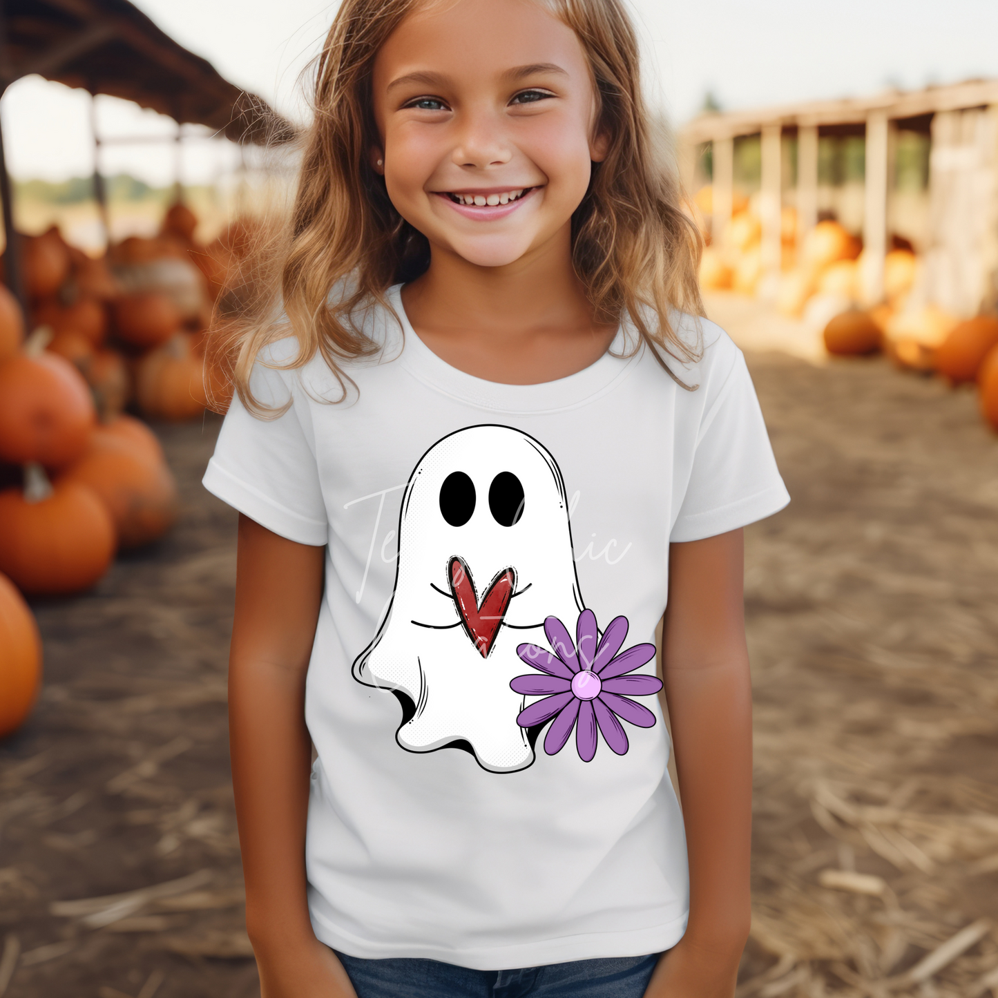 Ghost with Flower-Toddler/Youth