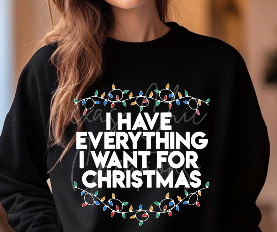 I have everything I want for Christmas