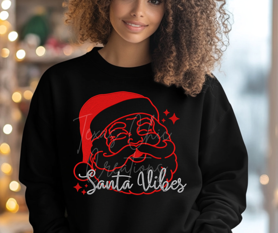 Santa Vibes Red