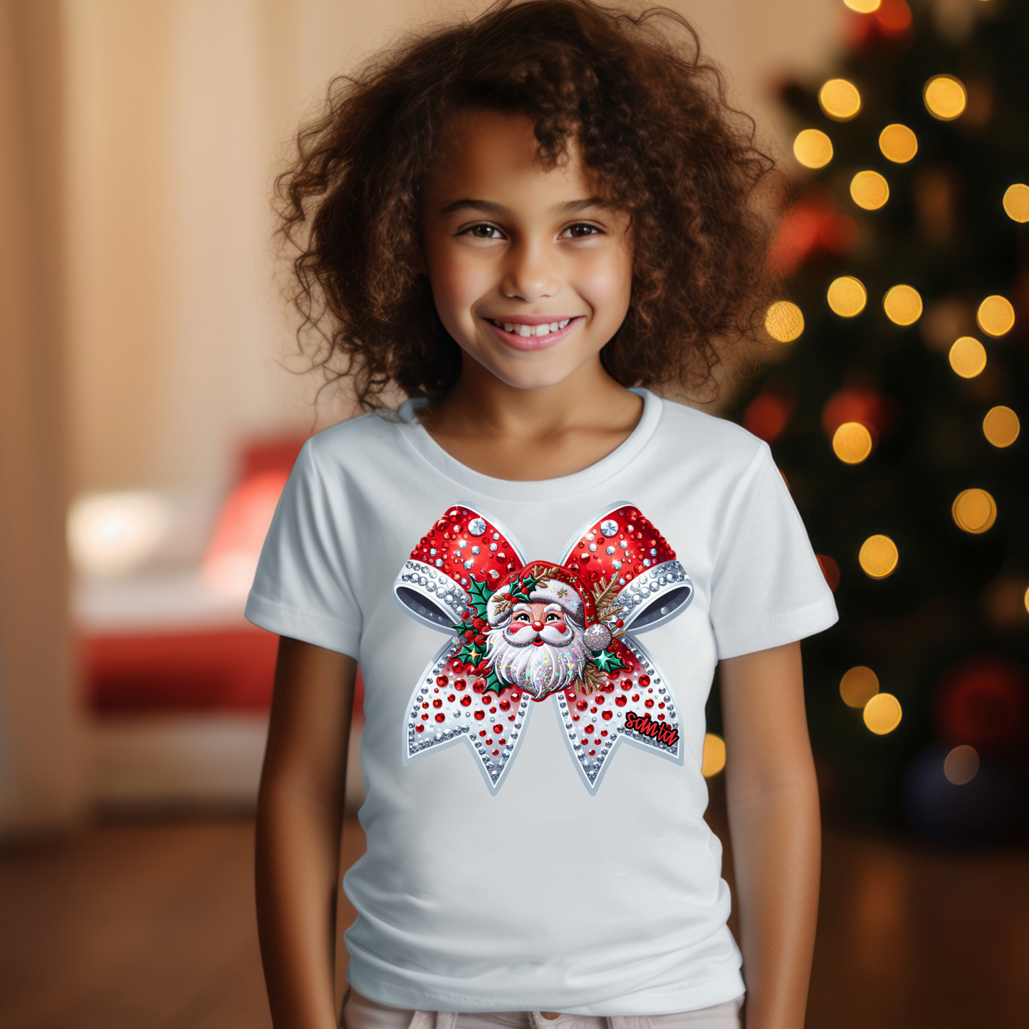 Red Santa Bow-Toddler/Youth