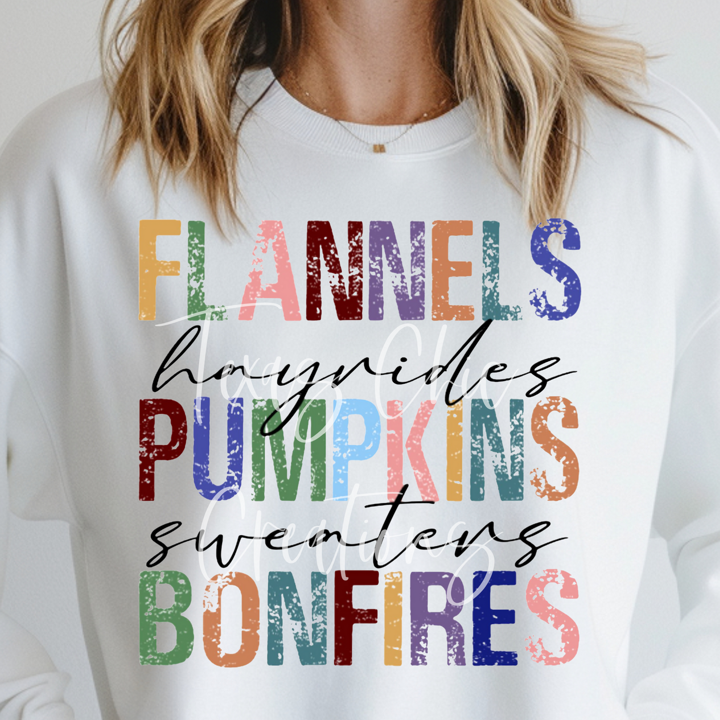 Flannels Hayrides Pumpkins Sweaters Bonfires