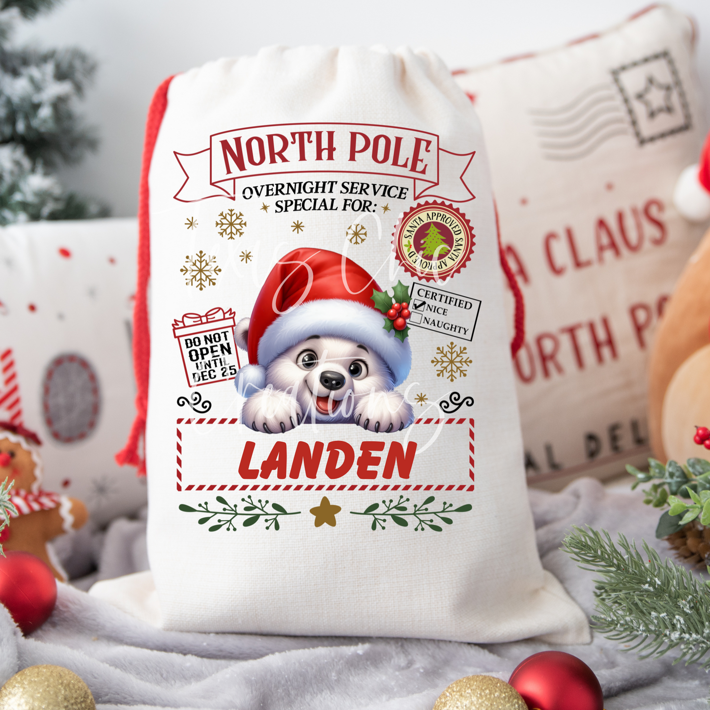 Polar Bear Santa Sack