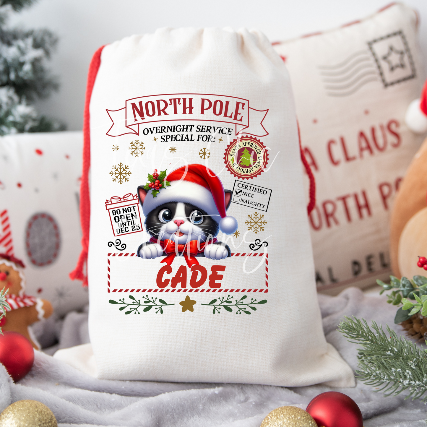 Cat Santa Sack