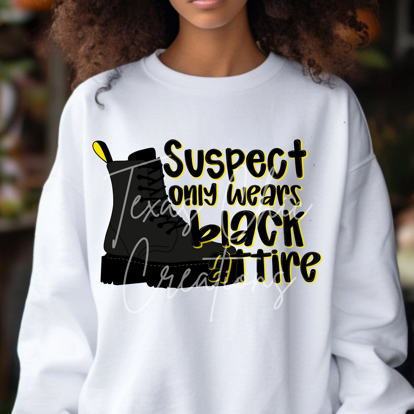 Suspect only wears black attire
