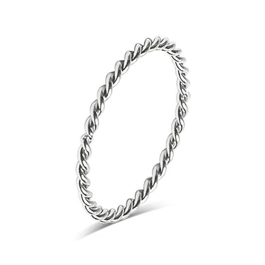 18K Gold PVD Stainless Steel Braided Spacer Ring