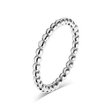 18K Gold PVD Stainless Steel Beaded Stacking Ring