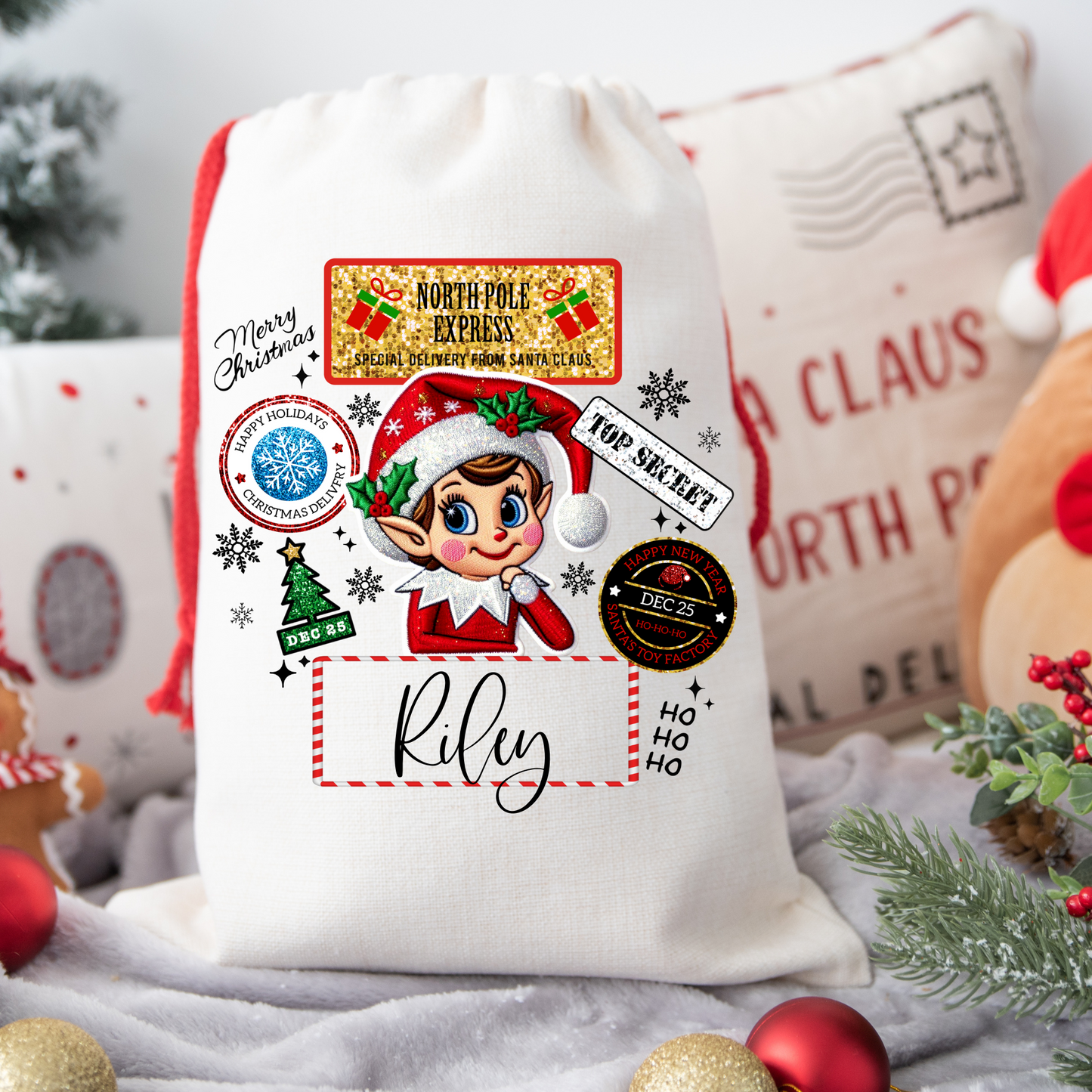 Elf Santa Sack