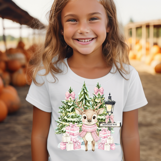 Pink Reindeer Way-Toddler/Youth