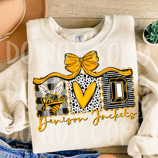 Denison Yellow Jackets Bow