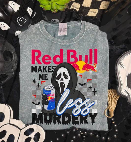Red Bull make me less murdery-Scream blue