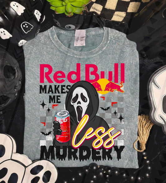 Red Bull make me less murdery-Scream yellow