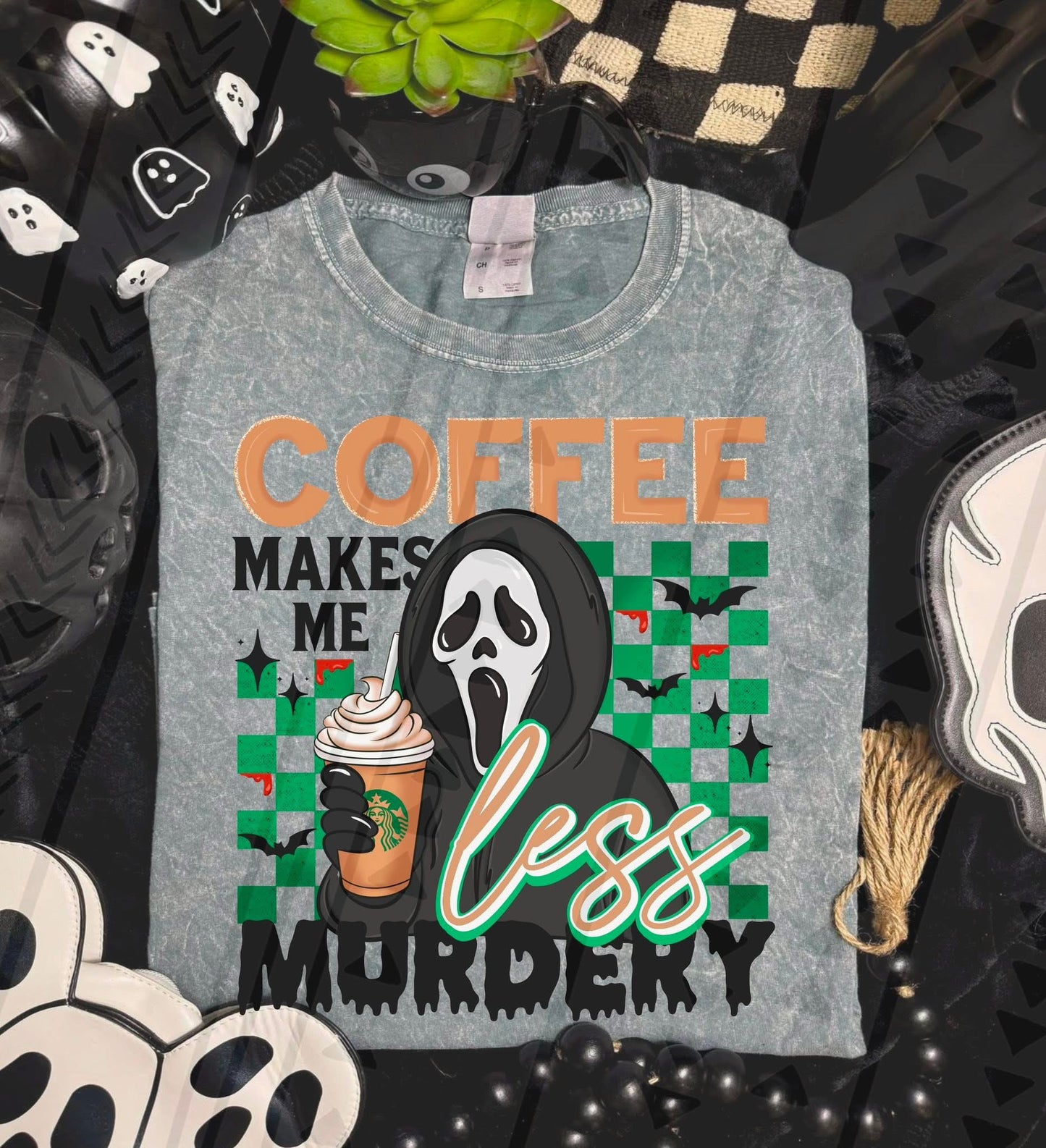 Coffee make me less murdery-Scream green