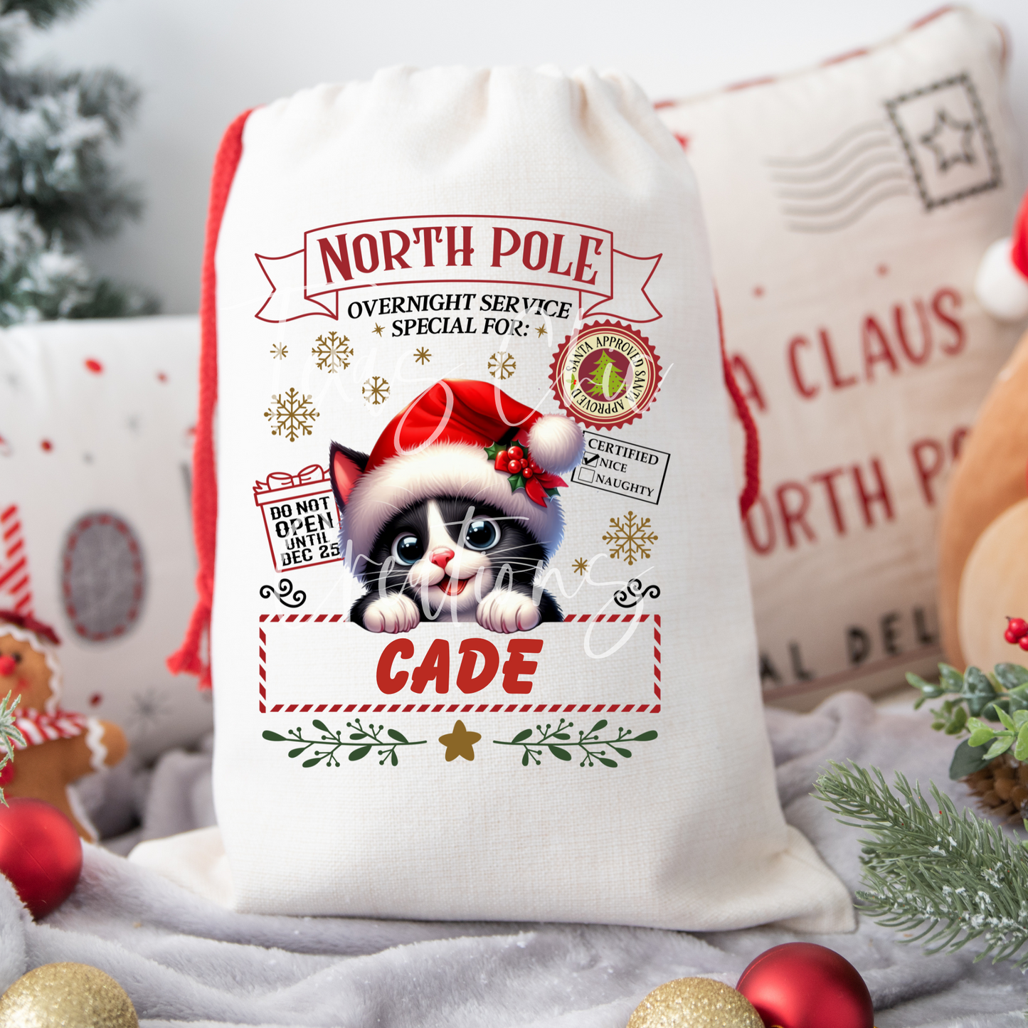 Cat Santa Sack
