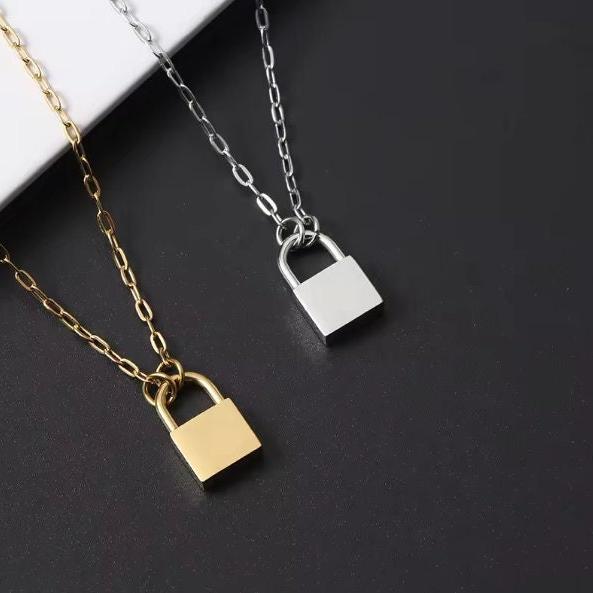 Petite Lock Pendant Necklace